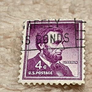 Vintage 4¢ Lincoln U.S. Postage Stamp